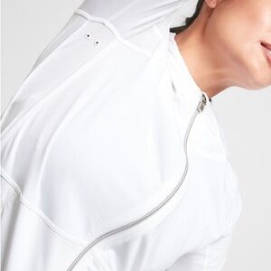 Athleta Pacifica White Zip-Up Athletic/Surf  SPF Jacket